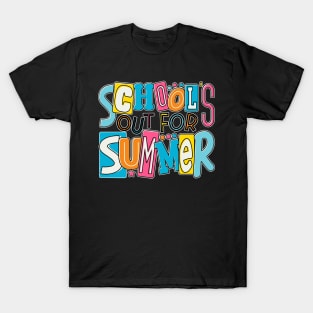 Retro Schools Out For Summer Last Day Of School Teacher Kids T-Shirt